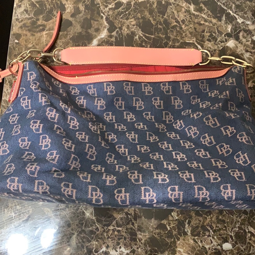 Pink and denim Dooney and Bourke purse